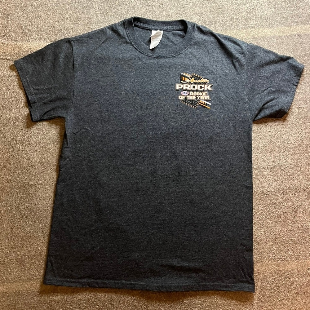 Austin Prock NHRA Rookie of the Year T-Shirt Mens Medium John Force Racing Grey